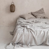 Popxstar Pure Linen Bed Sheets 100% Stone Washed French Linen Solid Color Breathable and Durable for Hot Sleepers 1 PC Flat Sheet
