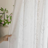 French retro embossed jacquard translucent gauze curtain balcony living room Custom Size luxury modern Window sheer  Fashion