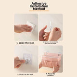 Space Organizer Wall-Mounted Storage Bag Waterproof Large Pockets Hanging Storage Organizer Foldable Large Capacity