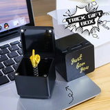 Popxstar  Christmas Interesting Prank Gift Middle Finger In Box Christmas Box Funny Creative Gifts Office Desk Decoration Home Decoration