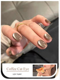 Autumn Winter Blue Black Red Glass Bead Crystal Cat Eye Gel Nail Polish New Whitening High Density Sparkling Nail