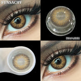 Popxstar  1 Pair Fashion Color Contact Lenses for Eyes Korean Brown Natural Soft Lenses Beautiful Cosmetic Gray Pupils Blue Lens