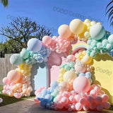 Popxstar Pastel Macaron Balloons Garland Arch Kit Rainbow Color Ballon Birthday Wedding Baby Shower Supplies Daisy Theme Party Decoration