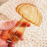 Popxstar Transparent Jelly Color Mushroom Glass Vase Aromatherapy Bottle Home Small Vase Hydroponic Flower Pot Simple Table Decoration