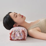 Popxstar  1Pc Floral Ruffles Yoga Cervical Pillow Pure Cotton Buckwheat Pillow Health Care Stick Pillow Cervical Physiotherapy Neck Pillow