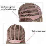 Popxstar Y2K Wig for Women Black Medium Long Straight Hair Natural Simulation Daily Use Wig with Bangs Short Hair Bob Wig