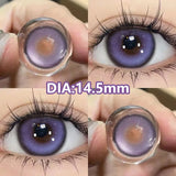 Popxstar  1 Pair Korean High Quality Lenses Colored Contact Lenses for Eyes Large DiameterPurple Eye Lenses Soft Colored Cosmetics