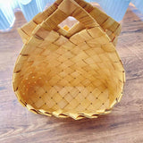 Pastoral wooden storage basket handmade kitchen balcony household hotel restaurant cafe decoration
