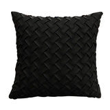Fashion Car Backrest Cushion Cover Soft Faux Suede Home Decorative Navy Blue Pillow Cover Woven Pattern Green 45x45cm/30x50cm