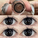 Popxstar  2pcs Contact Lenses with Diopters Natural Contacts Lenses Black Pupil Myopia Beautiful Black Lenses Fashion Soft Lenses