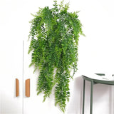 Popxstar 2pcs 90cm Persian Fern Leaves Vines Home Room Decor Hanging Artificial Plant Plastic Leaf Grass Wedding Party Wall Balcony Decor