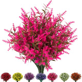 Popxstar spring decor 5PCS Artificial Flowers for Outdoor Decoration Spring Summer Decoration UV Resistant Plastic Greenery Shrubs Home Garden Decor