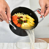 Popxstar  Carbon Steel Bean Pot Camping Cookware Set Noodle Pot Outdoor Dutch Oven Saucepan Soup Pot for Hiking/BBQ Portable Cookware Gift