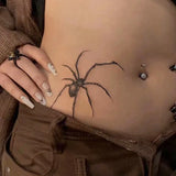 Popxstar  1 Sheet Spider Tattoo Sticker Waterproof and Long-lasting Temporary Tattoo