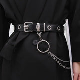 Popxstar New belt for women cool ins belt European and American punk style fashion trend no punching pants belt chain cool ins