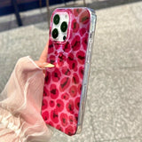 Popxstar  Pink Leopard Print Phone Case For iPhone 17 Pro Max Air 16 15 14 13 12 11 XS X XR 7 8 Plus 16E Shockproof Silicone Bumper Cover