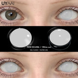 Popxstar  Cosplay Contact Lenses Makeup Colored Pupils Cosmetics Black Lenses Halloween Green Contact Lenses  White Pupils Red lens