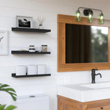 Popxstar Set of 3 Floating Shelves for Wall Living Room Decor Wall Mounted Shelves with Lip for Display Picture Ledge Shelf for Bedroom