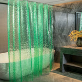 Popxstar Thick PEVA Clear Shower Curtain with 12Hooks Waterproof Bathtub Bathing Cover Mildewproof Modern Bathtub Partition Curtain