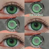 Popxstar  1 Pair Halloween Contact Lenses Beauty Eye Color Lenses Cosplay Pupils Myopia Lens with Prescription Natural Blue Lens