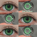 Popxstar 1 Pair Halloween Contact Lenses Beauty Eye Color Lenses Cosplay Pupils Myopia Lens with Prescription Natural Blue Lens