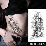 Popxstar Waterproof Temporary Tattoo Sticker Japanese Phoenix Flame Flash Tatto Feather Totem Body Art Arm Leg Waist Fake Tatoo Men Women