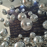 Popxstar 10Pcs Silver 4D Round Balloons 10 18 22 32inch Large Metallic Silver Foil Balloons for Birthday Wedding Silver Party Decorations