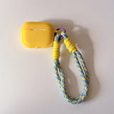 Popxstar  korea cute candy color silicone headphone cover case for airpods 4 2024 simple fall prevention lanyard for airpods 1 2 3 pro 2