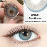 Popxstar New 1pair Colored Contact Lenses for Eyes Blue Natural Look Brown Eye Lenses Cosmetic Beauty Pupils