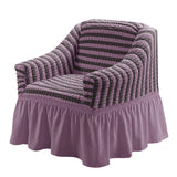Single Seater Sofa Seater Seersucker Slipcover with Skirt Universal Stretch Sofa Couch Slipcover Easy Fitted Furniture Protector