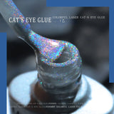Popxstar Laser Rainbow Cat Eye Gel Magnetic Nails Polish Reflective Sparkling Glitter Gel Can Be Use on Any Color Nail Accesorios