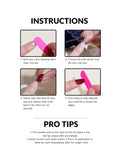 Popxstar 24PCS/1 BOX Gradient Patch  Love Peach Bow See Photochromic Stereo Wear Nail  Fake Nail