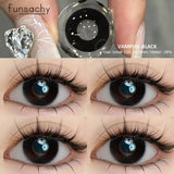 Popxstar  1Pair Cosplay Colored Contact Lenses for Eyes Halloween Lenses Red Eye Contacts Black Lenses Yearly Anime Cosplay Lens