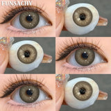 Popxstar  1 Pair Colorcon Eye Contact Lenses Natural Brown Gray Pupils for Eyes Cosmetics Yearly Blue Color Lens Green Softlens