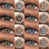 Popxstar  2pcs Natural Color Contact Lenses for Eyes Green Eye Lens Blue Eye Contacts Fashion Beauty Makeup Women Man Soft Lenses