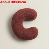 Popxstar  Ins 26 English Letters Plush Throw Pillow Soft Stuffed Kids Toys Dolls Sofa Cushion Room Decor Shooting Props for Children Gifts