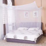 Popxstar 1pcs Moustiquaire Canopy White Four Corner Post Portable Square Mosquito Control Mosquito Net Bedroom Sleeping Mosquito Net
