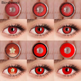 Popxstar Colorcon Red Lenses 1 Pair Colored Contact Lenses for Eyes Anime Lenses Cosplay Lenses Anime Accessories