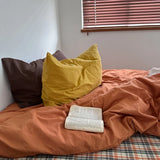 Popxstar  100% Cotton Soft Bedding Set Colour Duvet Cover with Pillow Case Bedclothes Bedspread Comforter Cover Sets with Pillowcases