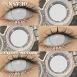 Popxstar  1 Pair Crazy Halloween Cosplay Contact Lenses Eye Makeup Lens Vampire White Black Red Contacts Anime Cosplay Softlens