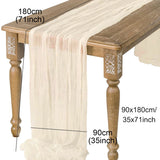 Popxstar Semi-Sheer Gauze Table Runner Sage Cheesecloth Table Setting Dining  Vintage Wedding Decoration Banquets Arches Retro Boho Decor