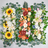 Popxstar 80cm Artificial Wedding Arch Background Flower Artificial Flower Row Silk Flower Wedding Hotel Table Flower Wall Path Decoration