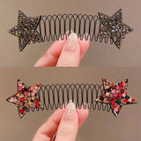Popxstar Camellia Hair Comb Invisible Bangs Hair Clip Tidy Artifact Hair pin Girls Hairpin Women Tools Fixed Inser Comb Hair Accessories
