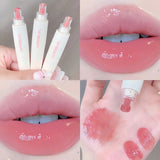 Popxstar Jelly Lip Gloss Lasting Nude Pink High Gloss Lip Glaze Moisturizing Lipstick Mirror Water Lip Tint Korean Beauty Lip Care Makeup