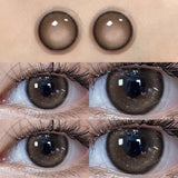 2pcs Contact Lenses Natural Brown Eyes Lenses with Big Pupil  Black beauty Make-up Lenses Annual Medical Contact Lenses