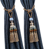 European Luxury Curtain Hanging Ball Straps Tied Rope Curtain Buckle Hook Tassel Strap Home Decor