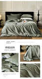 Popxstar  Nordic Silk Bedding Set 4pcs Luxury Lyocell Duvet Cover Set Flat Sheets Set 2 Pillowcases Twin Double Queen Size Bed Linen Set
