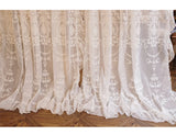 European Retro White Tulle Lace Luxury Curtains for Living Room Dining Bedroom Embroidery Sheer Balcony Window Custom blackout