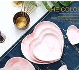 Popxstar  Heart-Shaped Ceramic Dinnerware Set, Dinner Plate, Rice Salad Bowl, Coffee Mug, Japanese Love, Warm Gift For Valentine Day