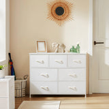 Popxstar Desser For Bedroom With 7 Fabric Drawers Organizer Storage Closet Chest Clothes For Living Room Display Cabinet Of Furniture